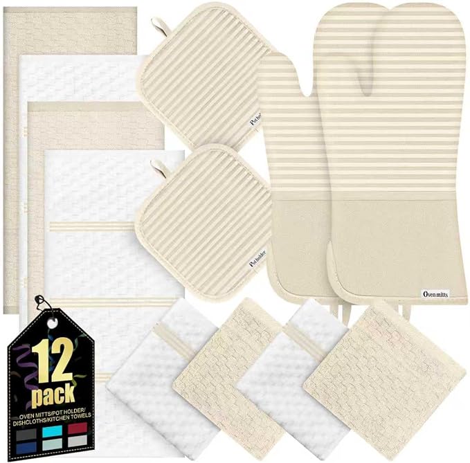 Oven Mitts Kitchen Towels and Dishcloths by KacNacPro