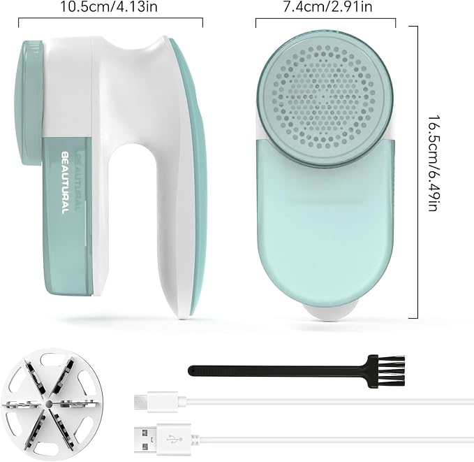 BEAUTURAL Fabric Shaver and Lint Remover, Portable Sweater Defuzzer | 2 Speeds - Image 7