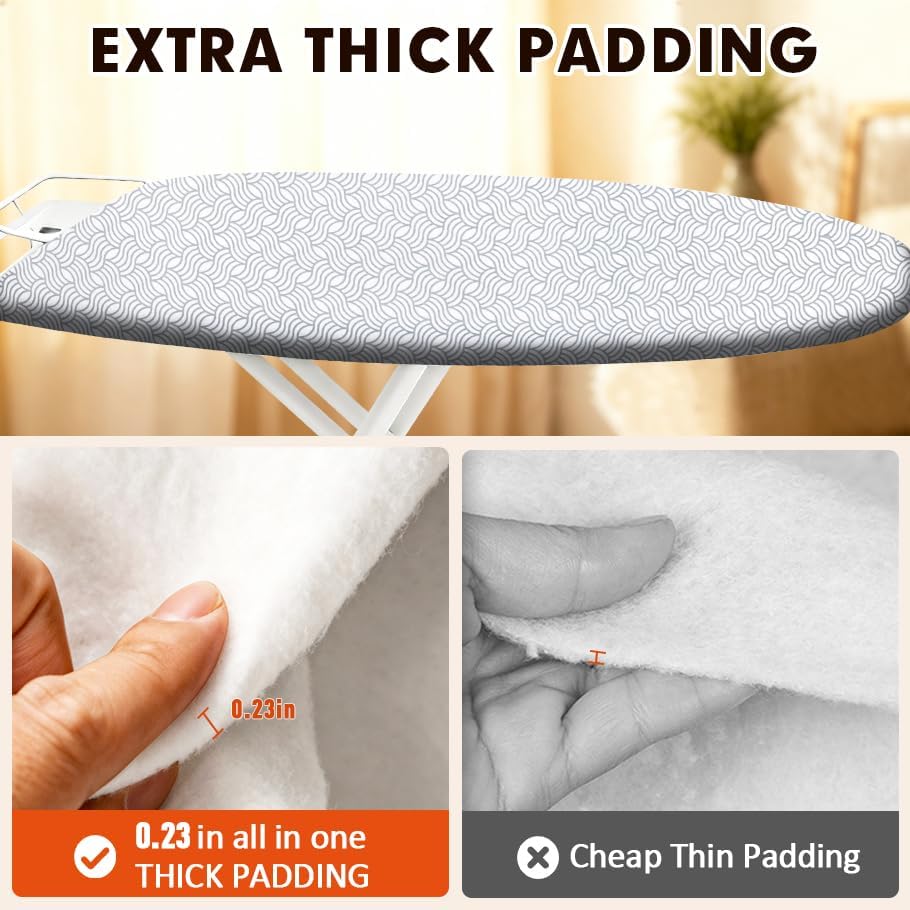 Ironing Board Cover and Pad, Extra Large 21x57, Extra Thick - Image 4