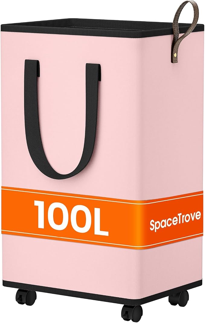 SpaceTrove Rolling Laundry Basket by Unknown
