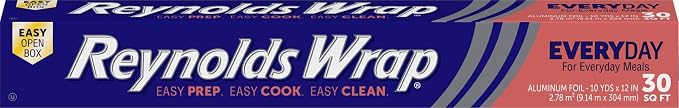 Reynolds Wrap Everyday Strength Aluminum Foil Roll, 12 Inch Wide, 30sq ft | 12 by ReynoldsConsumerProducts