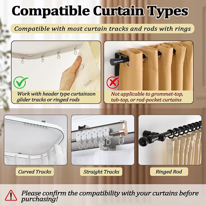 70PCS Curtain Hooks, 1.2 Inch Metal Drapery Pin and Hook, Rustproof Stainless - Image 7