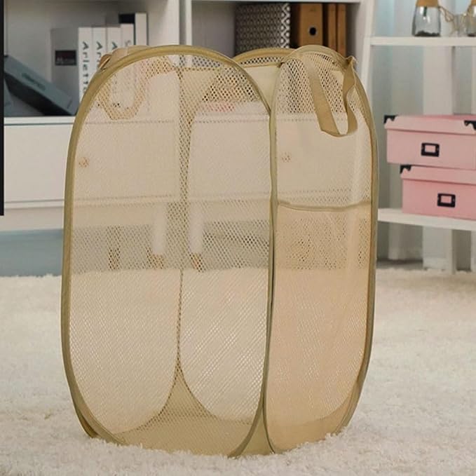 Mesh Popup Laundry Hamper, Foldable Laundry Basket Clothes Hamper - Image 4