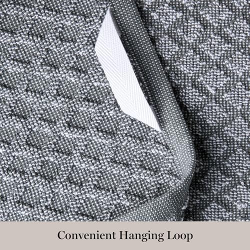 Martha Stewart Honeycomb Chambray Textured Kitchen Towel 4-Pack Set, 100% Cotton - Image 4