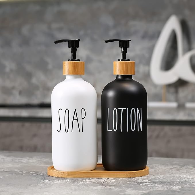 MOMEEMO Soap Dispenser Bathroom Set, Suitable - Image 2