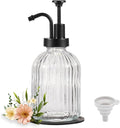 SheeChung 12oz Clear Glass Liquid Soap Dispenser, 1 Pack | Elegant Hand Soap by SheeChung