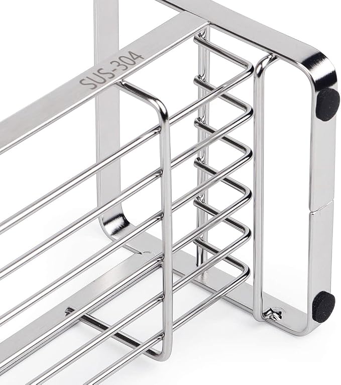 HULISEN Kitchen Sponge Holder, 304 Stainless Steel Sink Caddy - Image 6