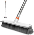 Floor Scrub Brush with Long Handle, Heavy-Duty Stiff Bristles by ITTAR