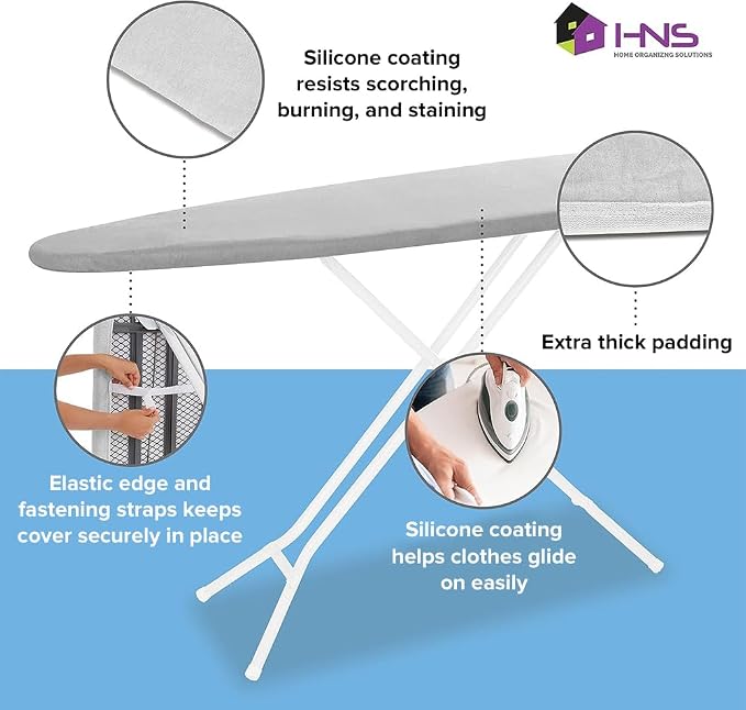 HOLDN’ STORAGE Ironing Board Cover 15 x 54 Padding - Image 5