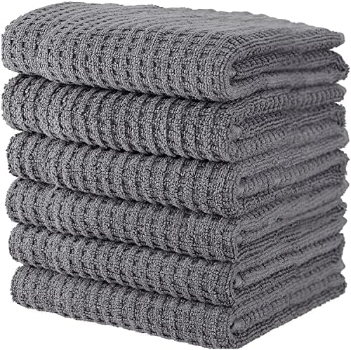 CRAFTSWORTH Cotton Kitchen Towels15 x 26" Charcoal Kitchen Hand Towels by CRAFTSWORTH