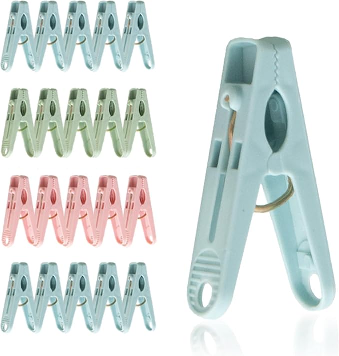 20-Pack Multipurpose Plastic Clothespins by Unknown