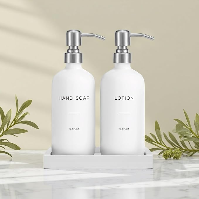 Prus Waso White Soap Dispenser Bathroom Set - Image 5