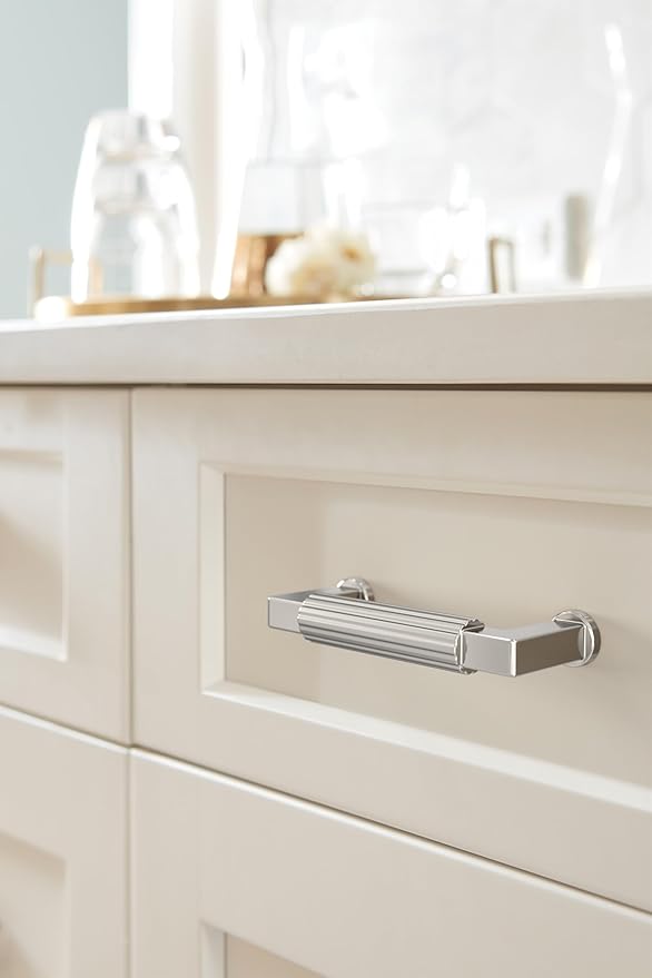 Amerock Ballard 3 inch (76mm) Center-to-Center Polished Nickel Cabinet Pull, BP37642PN