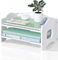 WALI Desk File Organizer, 2 Tier Stackable Desktop Paper Letter Tray Organizer by WALI