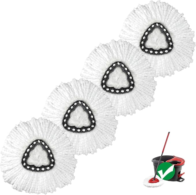 4 Pack Mop Replace Head by Dwavele