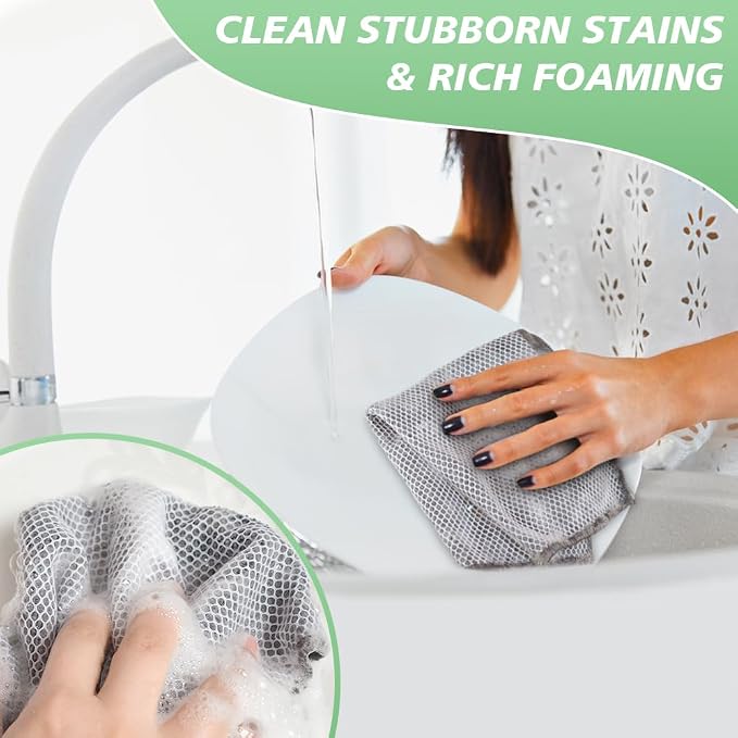 SINLAND Dish Cloth for Washing Dishes Kitchen Washcloth Cleaning Cloth - Image 5