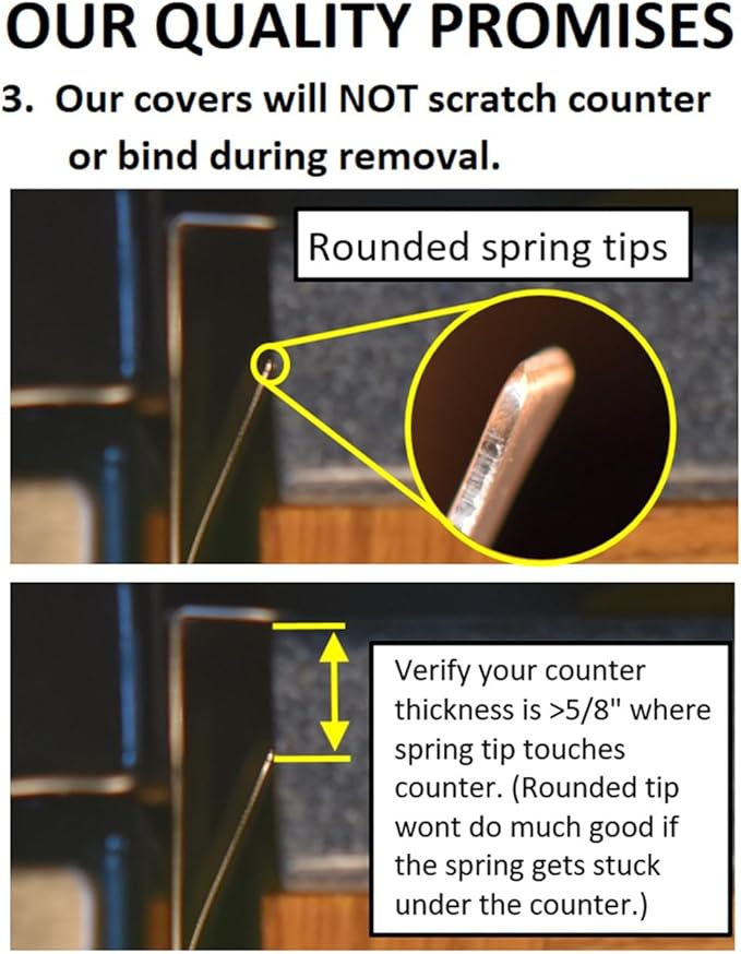 TrueGem Stove Gap Covers - 25.4", 316 Stainless Steel | Oven Side Gap Filler | Range Trim Kit | Guard Between Stove Top & Counter