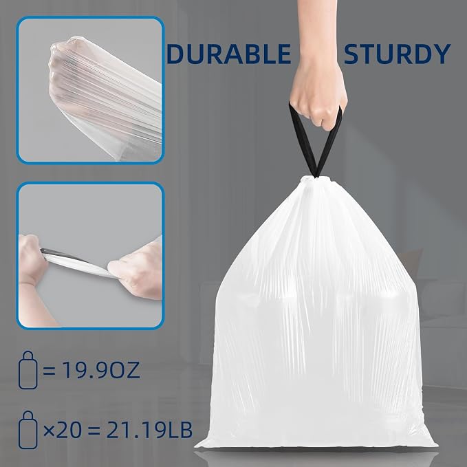 KSSKSS 2.6 Gallon Mini Drawstring Trash Bags, Small Garbage Bags by KSSKSS - Image 5