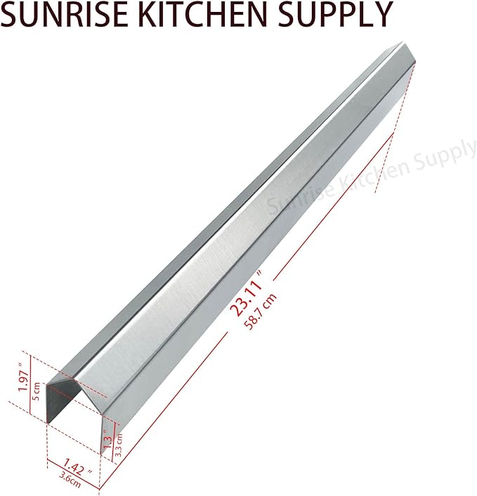 (Pack of 2) Sunrise Kitchen Supply Heavy Duty 20 GaugeStainless Steel Deep Fryer Joining Strip/Connector (23"L x 1 1/2"W)