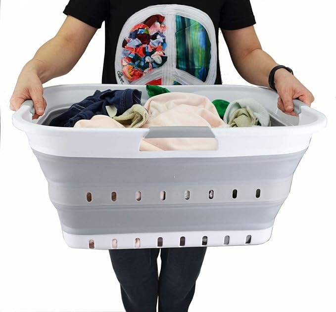 SAMMART 42L Collapsible Plastic Laundry Basket - Image 6