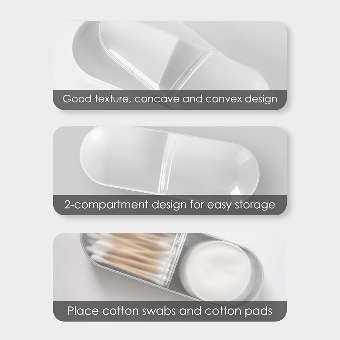 Adorila Travel Cotton Swab & Round Holder, 2 Pack - Image 2