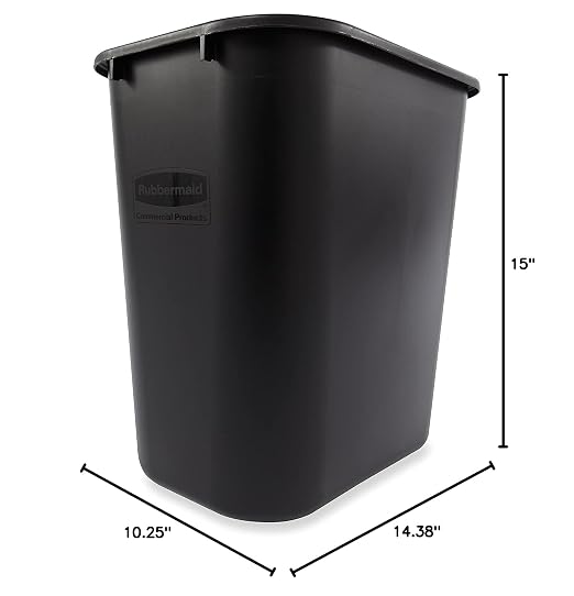 Rubbermaid Commercial Products Resin Wastebasket/Trash Can, 7-Gallon/28-Quart - Image 7