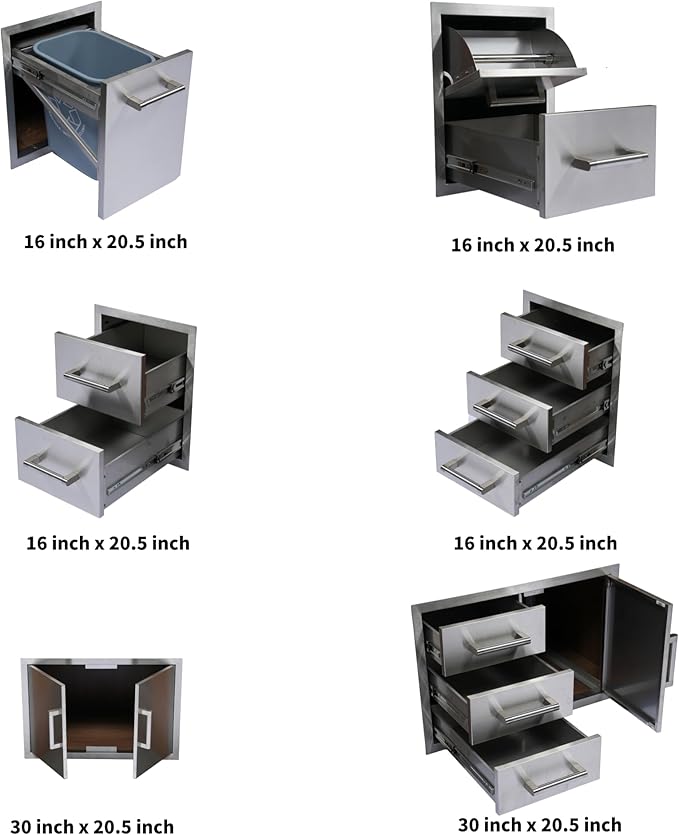 Outdoor Kitchen Kit, Built-in 32 inch LPG Gas Grill 60000 BTU Stainless Steel Four burners Grills,DIY Combo Outdoor Kitchen Island, 12 in 1 BBQ Tool Set Best of Backyard Gourmet Package Deal