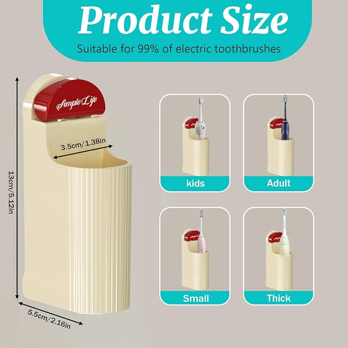 4 Pack Electric Toothbrush Holders - Image 2