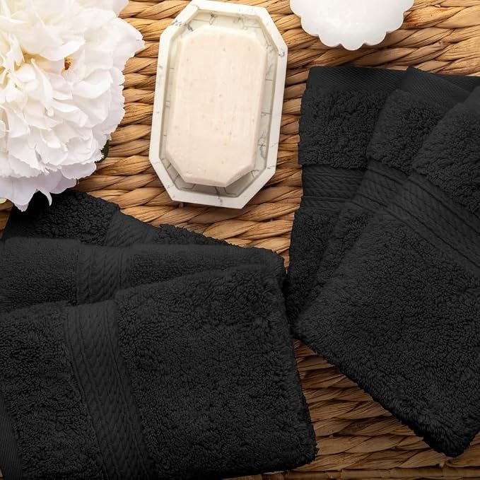 Superior Egyptian Cotton Plush & Absorbent, Face Towel Set of 6, Soft Luxury - Image 8
