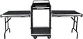 PRORECK 16U Rack/Road Case With Slant Mixer Top, Two Side table And Casters, 20'' Rackable Depth, Plywood, 16U Installation Size, Pro Stage Performance.