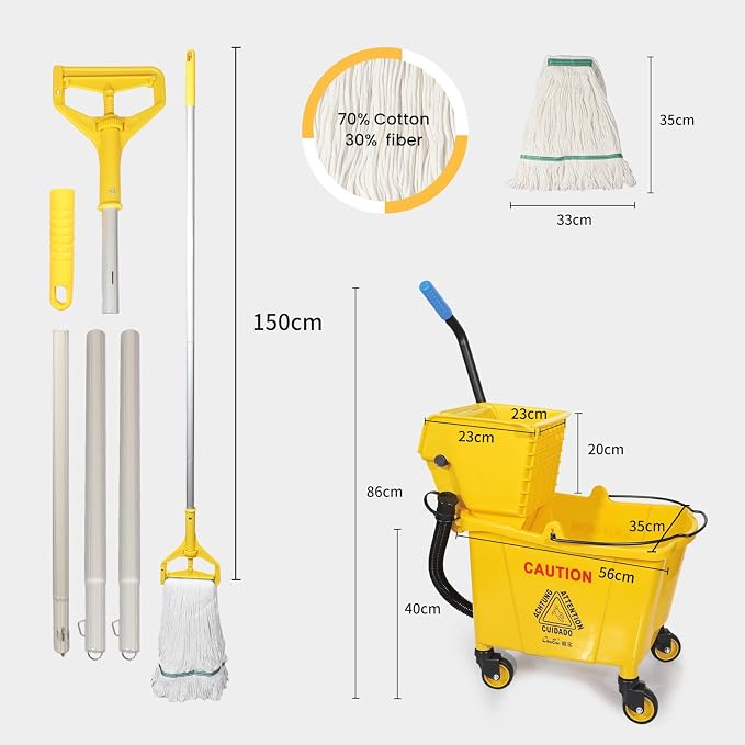 35Qt Commercial Mop Bucket - Image 2