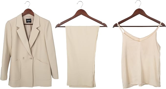 Amazon Basics Durable Wooden Suit Clothes Hangers - Image 4