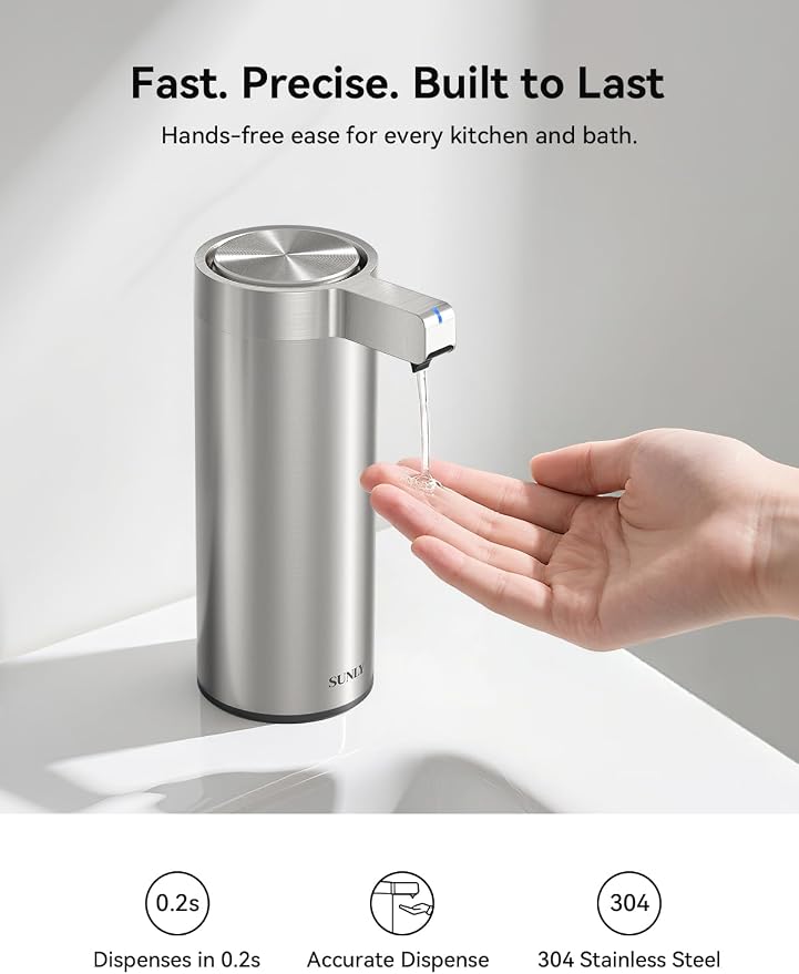 Touchless Automatic Soap Dispenser – Clog-Free Pump, 0.2s Fast Sensor, USB-C - Image 2