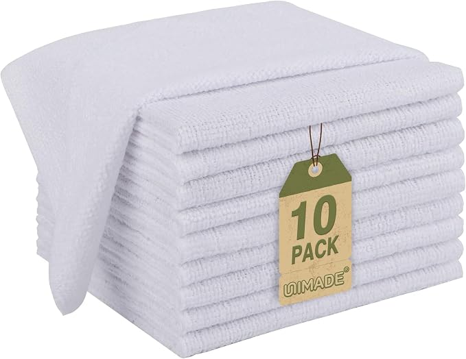 UNIMADE Microfiber Cleaning Cloth, 10 Pack Reusable Microfiber Towels by Unimade