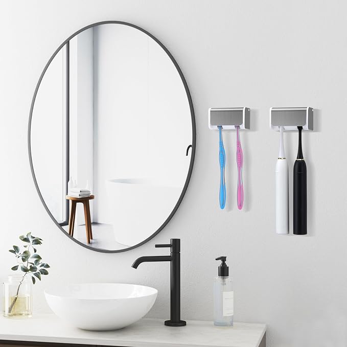 2 PCS Toothbrush Holders Wall Mounted - Image 2