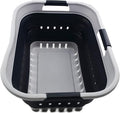 SAMMART 30L Collapsible 3 Handled Plastic Laundry Basket by SAMMART