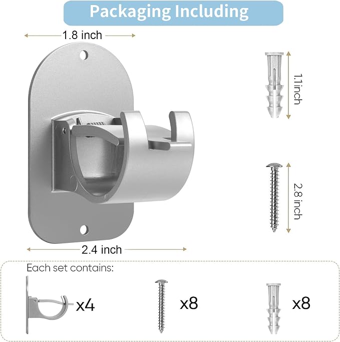 No Drill Curtain Rod Holder Hangers - Image 4