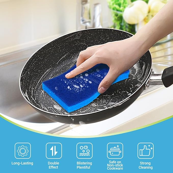 AIDEA XL Sponges Kitchen 12Count, Non-Scratch Scrub Sponges - Image 4