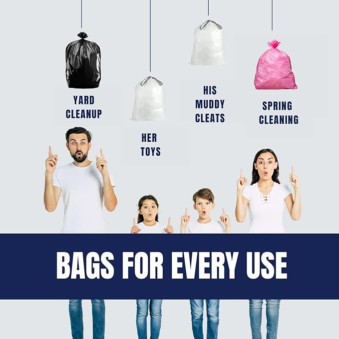 Plasticplace 32-33 Gallon Trash Bags │ 1.5 Mil │ Pink Garbage Can Liners │ 33’” - Image 4