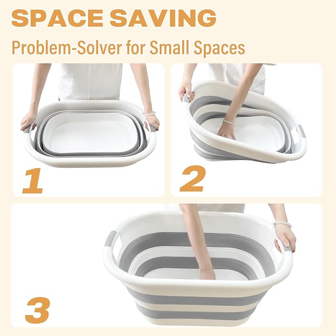 OOAMBB 43L Collapsible Laundry Basket Plastic | Pop Up Laundry hamper/Storage - Image 6