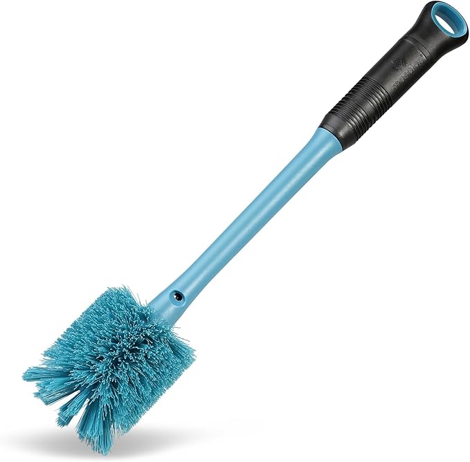 MOSOLAN 2-in-1 Bottle Brush and Straw Cleaner Brush, Smokey Blue, 1 Pack | Long - Image 3