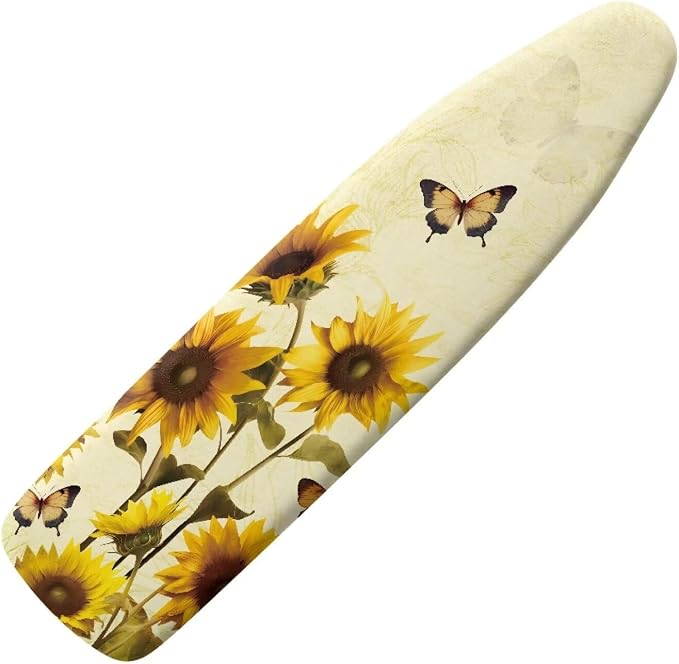 Sunflower Butterfly Ironing Board Cover Standard Size 15"x54" Iron Cover by Hinthetall