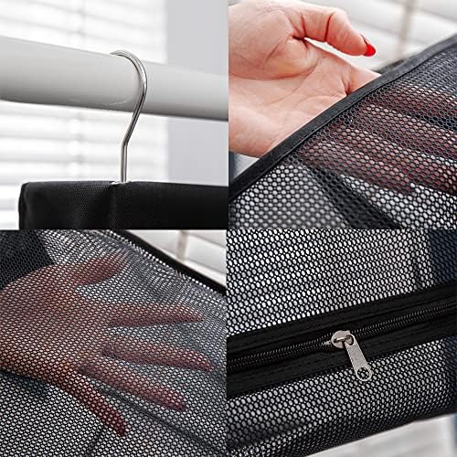 Jelier Hanging Breathable Mesh Laundry Hamper Basket, Portable Heavy Duty - Image 3