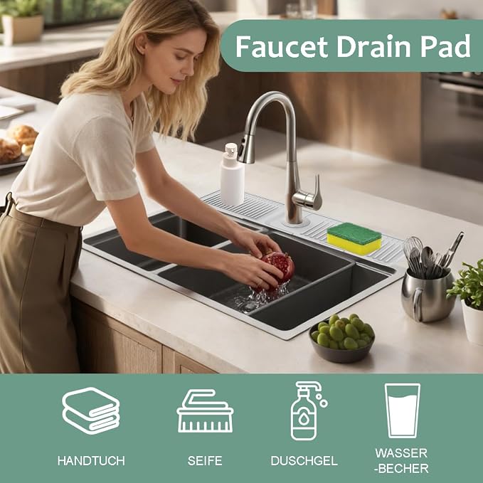 24 Inch Upgraded Draining Mat Folding faucet Mat - Image 6