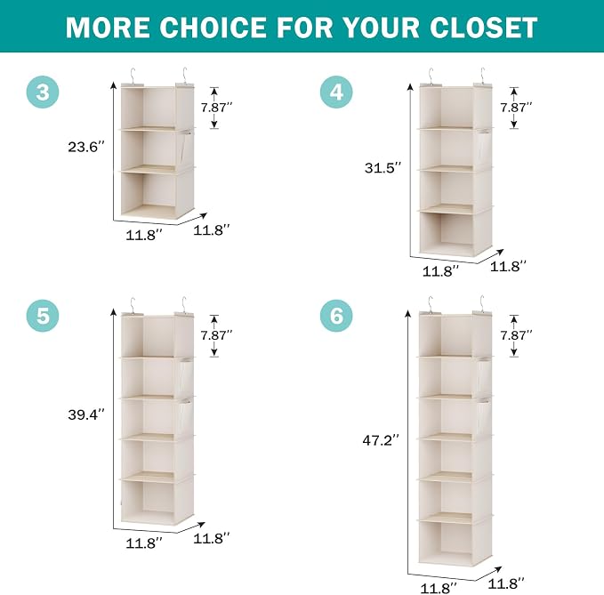 YOUDENOVA Hanging Closet Organizer and Storage - Image 5