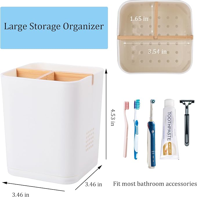 Electric Toothbrush Holder Tooth Brush and Toothpaste Organizer - Image 4