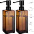 GMISUN Amber Glass Soap Dispenser, 2 Pack Hand Soap Dispenser Bathroom by GMISUN