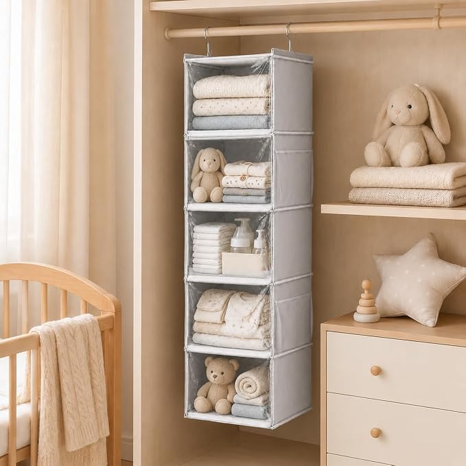 5-Shelf Hanging Closet Organizer - Image 5