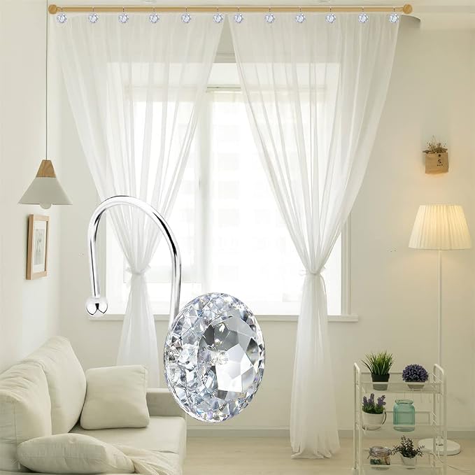 12PCS Shower Curtain Hooks Rings - Image 6