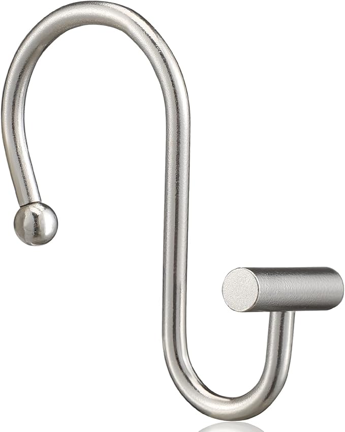 Nickel Shower Curtain Hooks, Rust Proof Shower Curtain Rings - Image 2